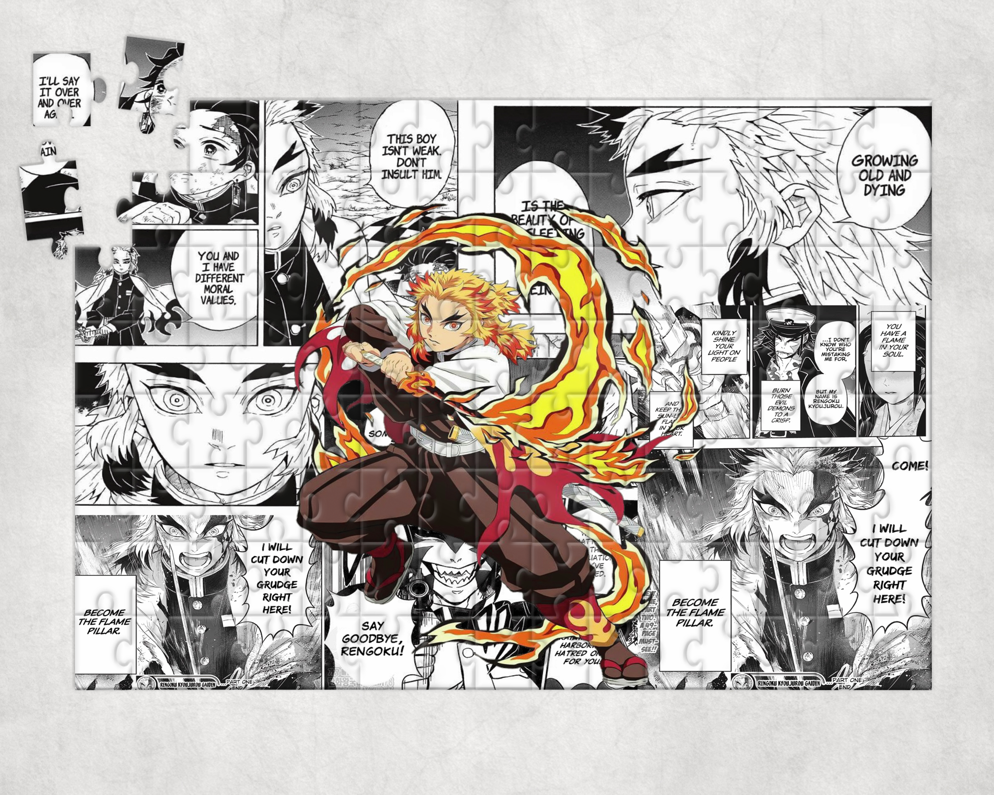 Fire Wielder Manga Puzzle Mockup