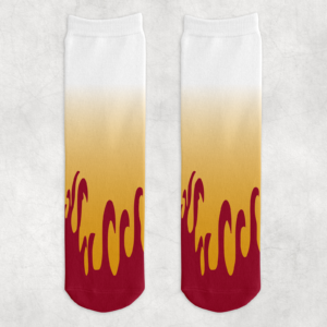 Fire Wielder Pattern Socks Mockup