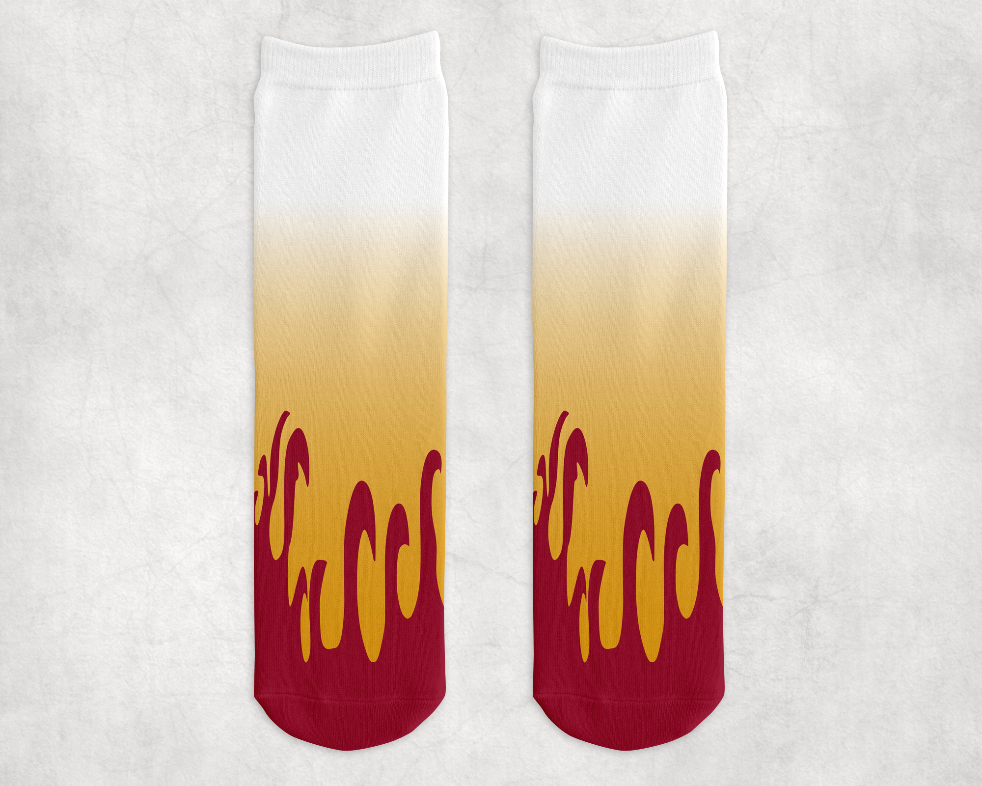 Fire Wielder Pattern Socks Mockup