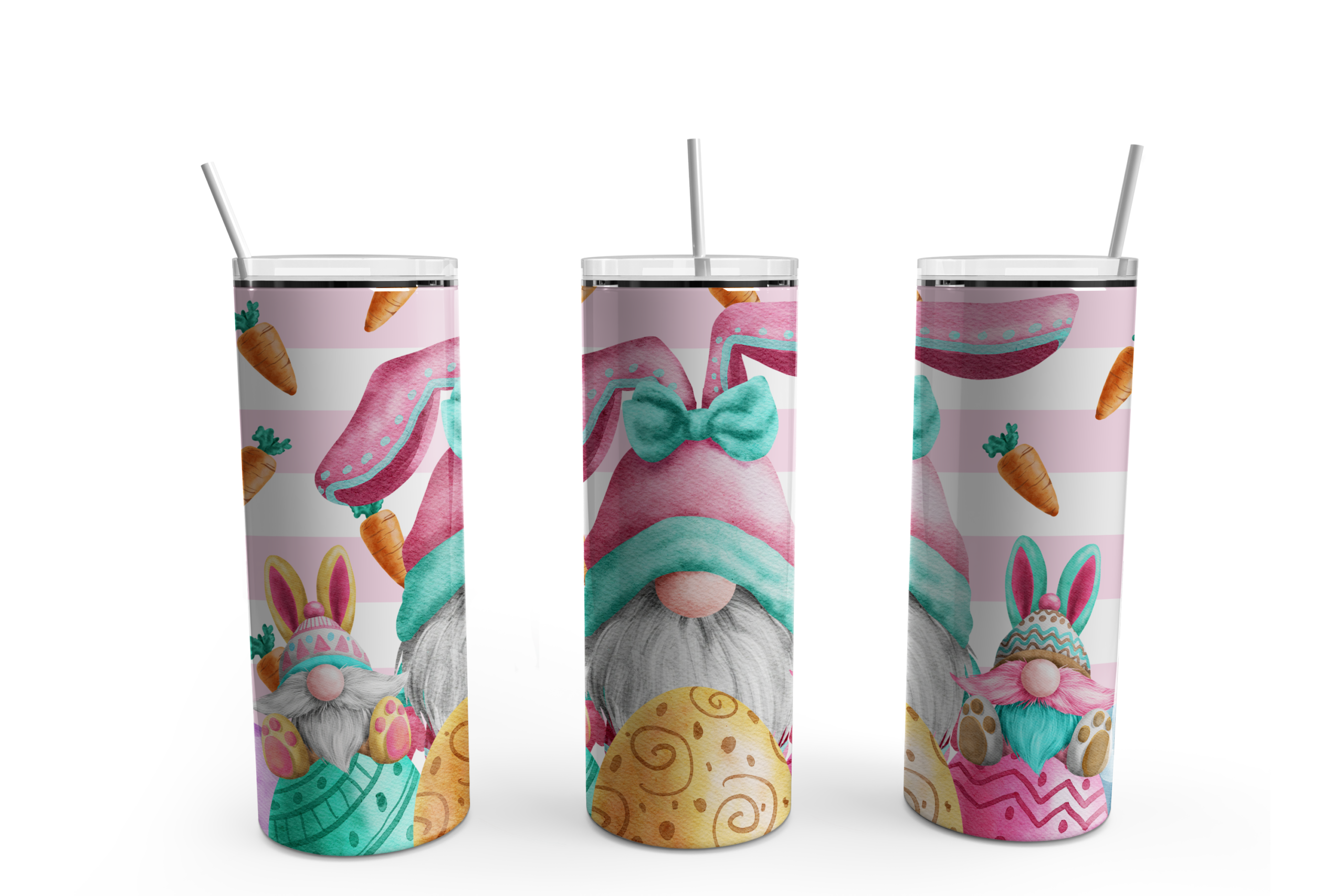 Easter Gnomes Tumbler Mockup