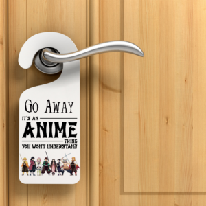 Go Away Door Hanger Mockup