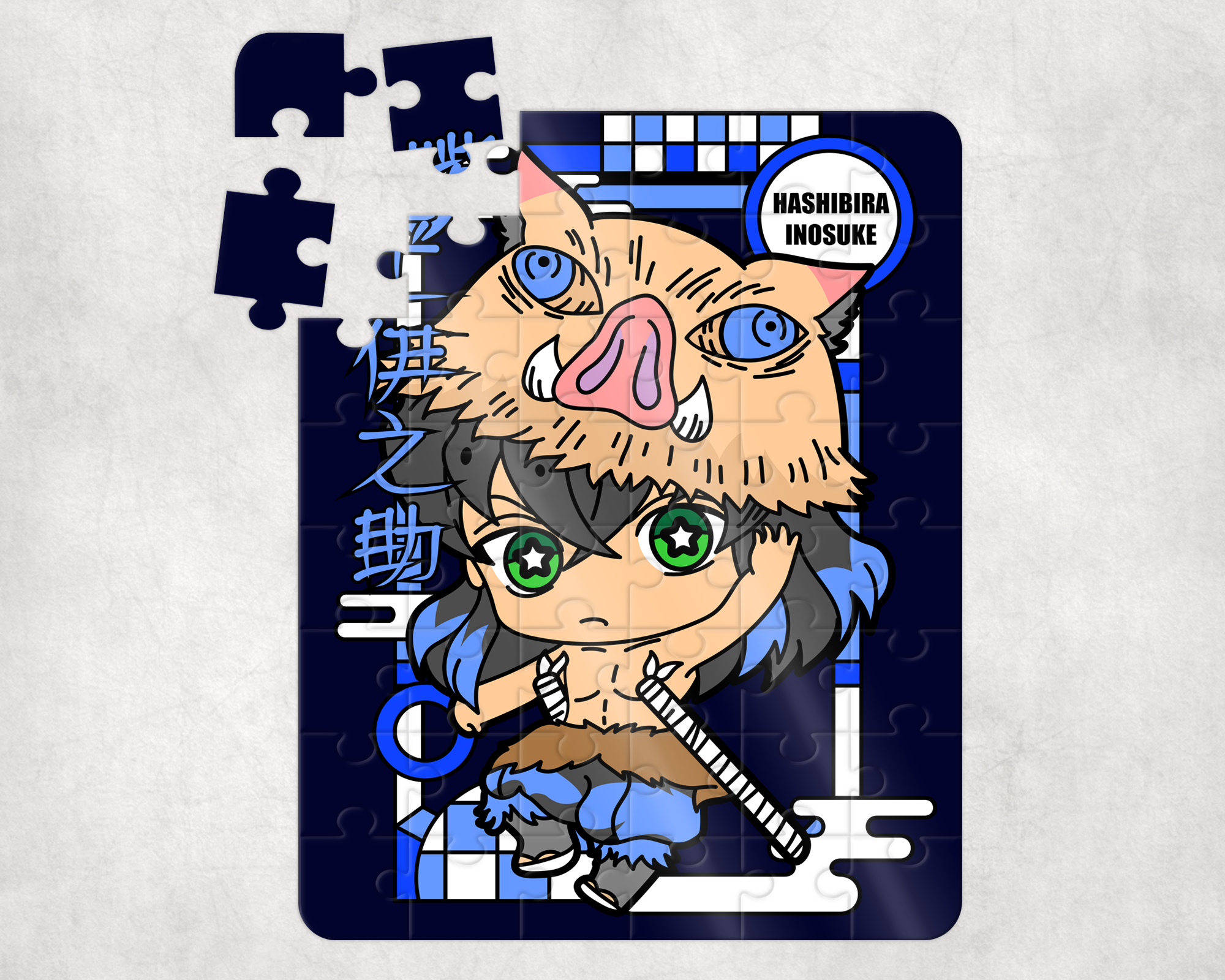 Chibi Beast Fighter Puzzle Mockup