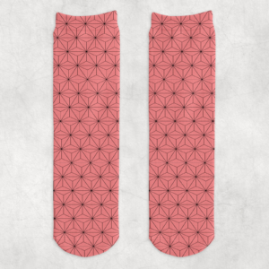 Hemp Leaf Pattern Socks Mockup