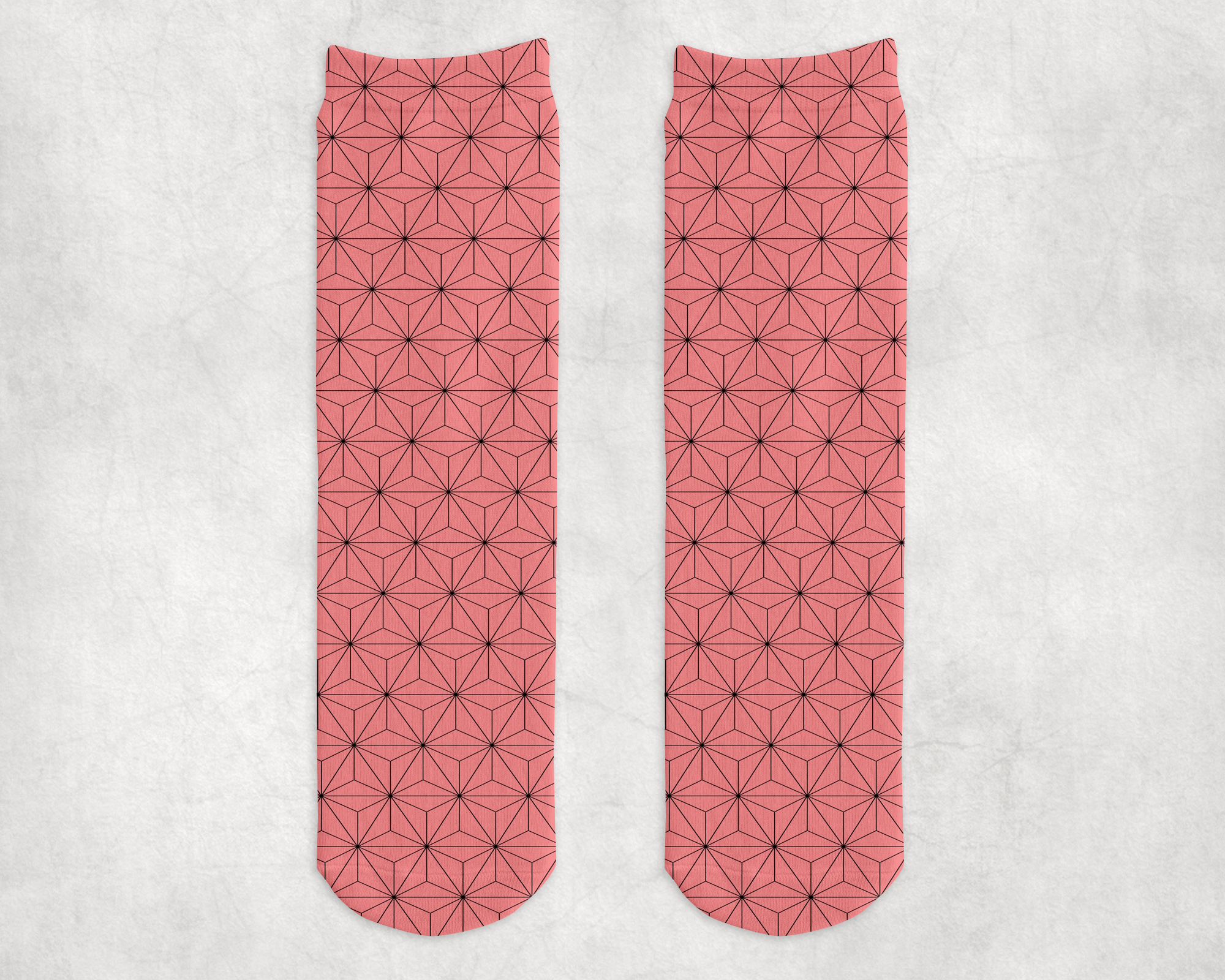 Hemp Leaf Pattern Socks Mockup