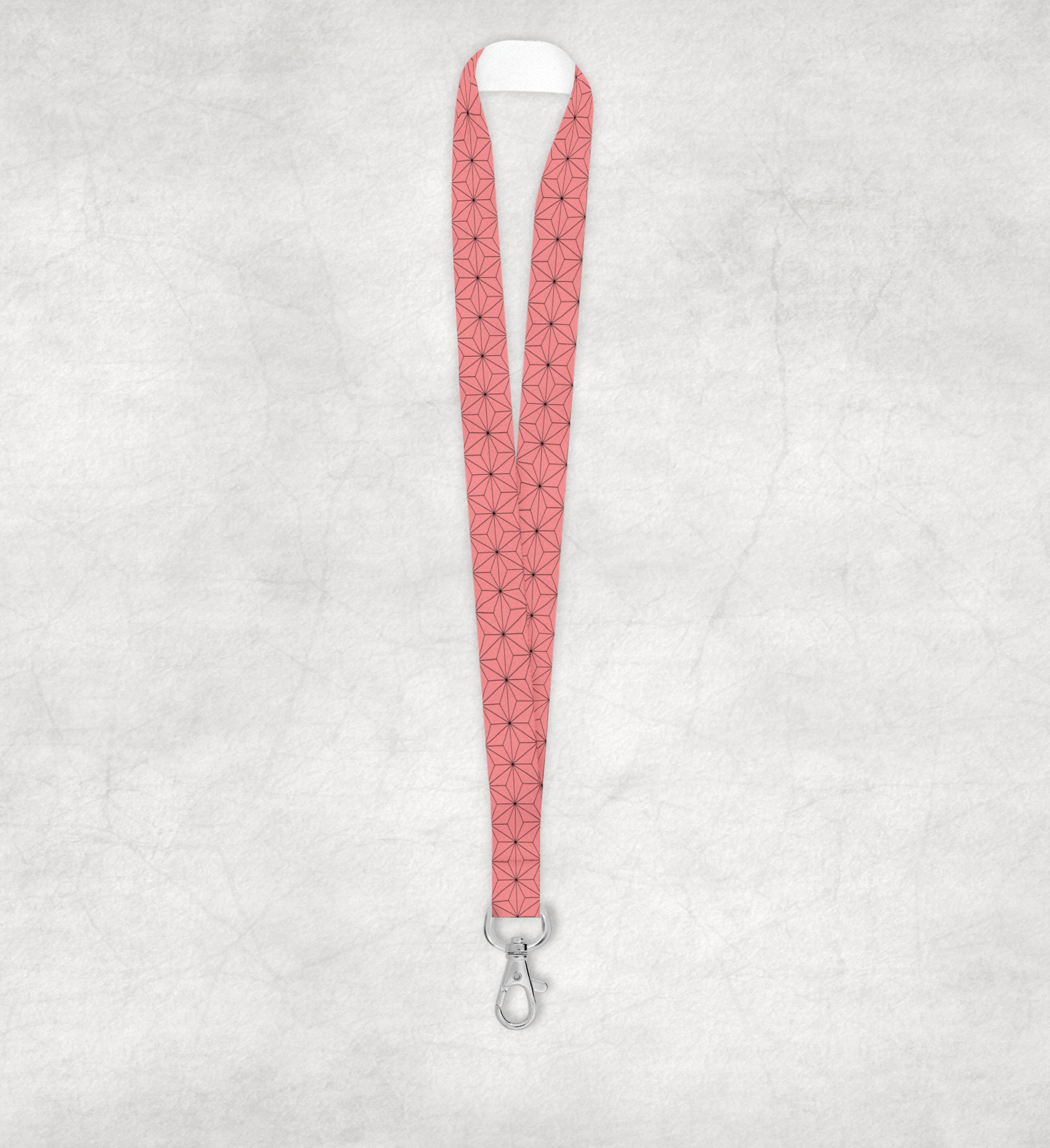 Hemp Leaf Kimono Pattern Lanyard Mockup