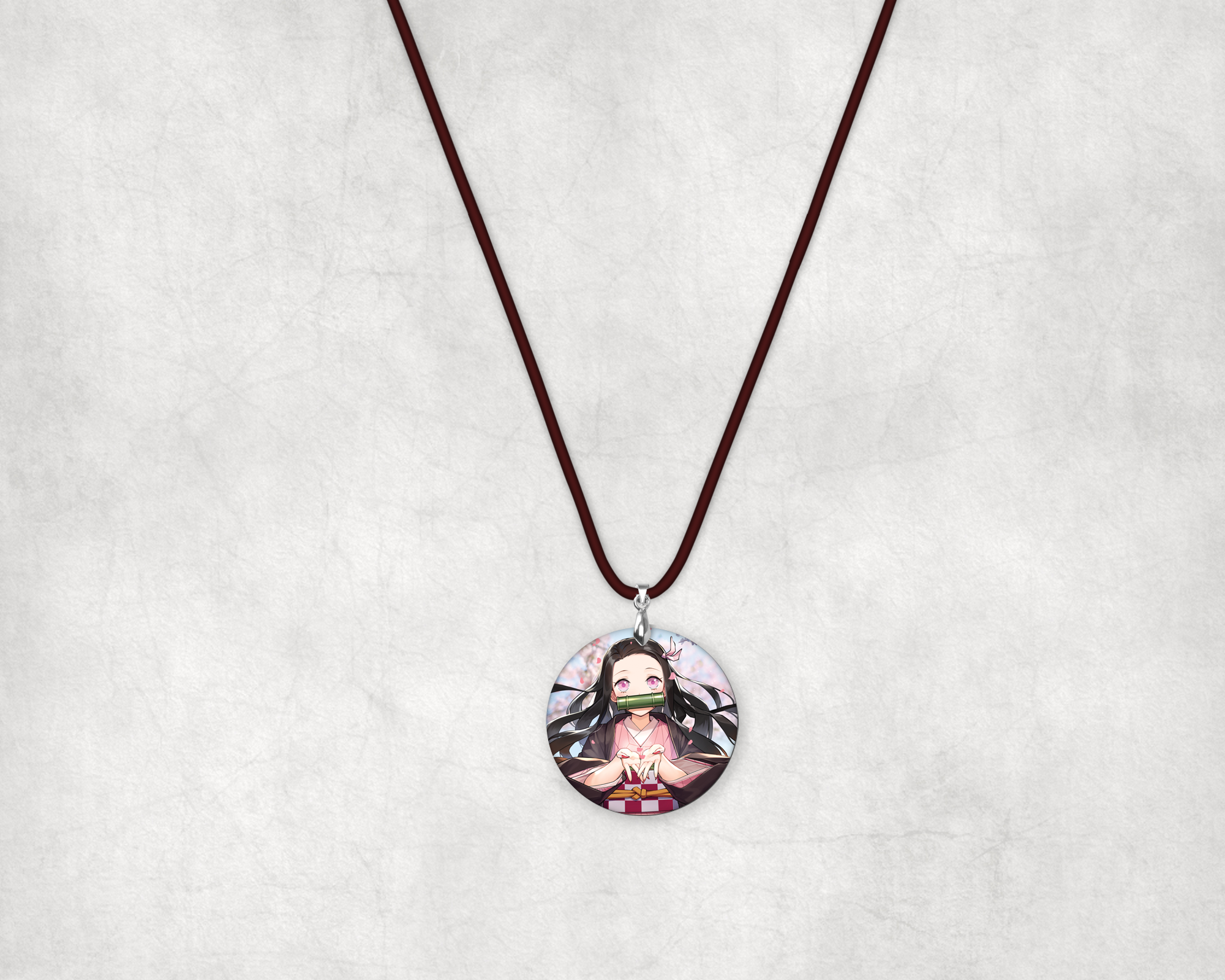 Demon Girl Cord Necklace Mockup