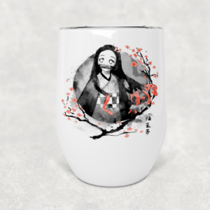 Demon Girl Wine Tumbler Mockup