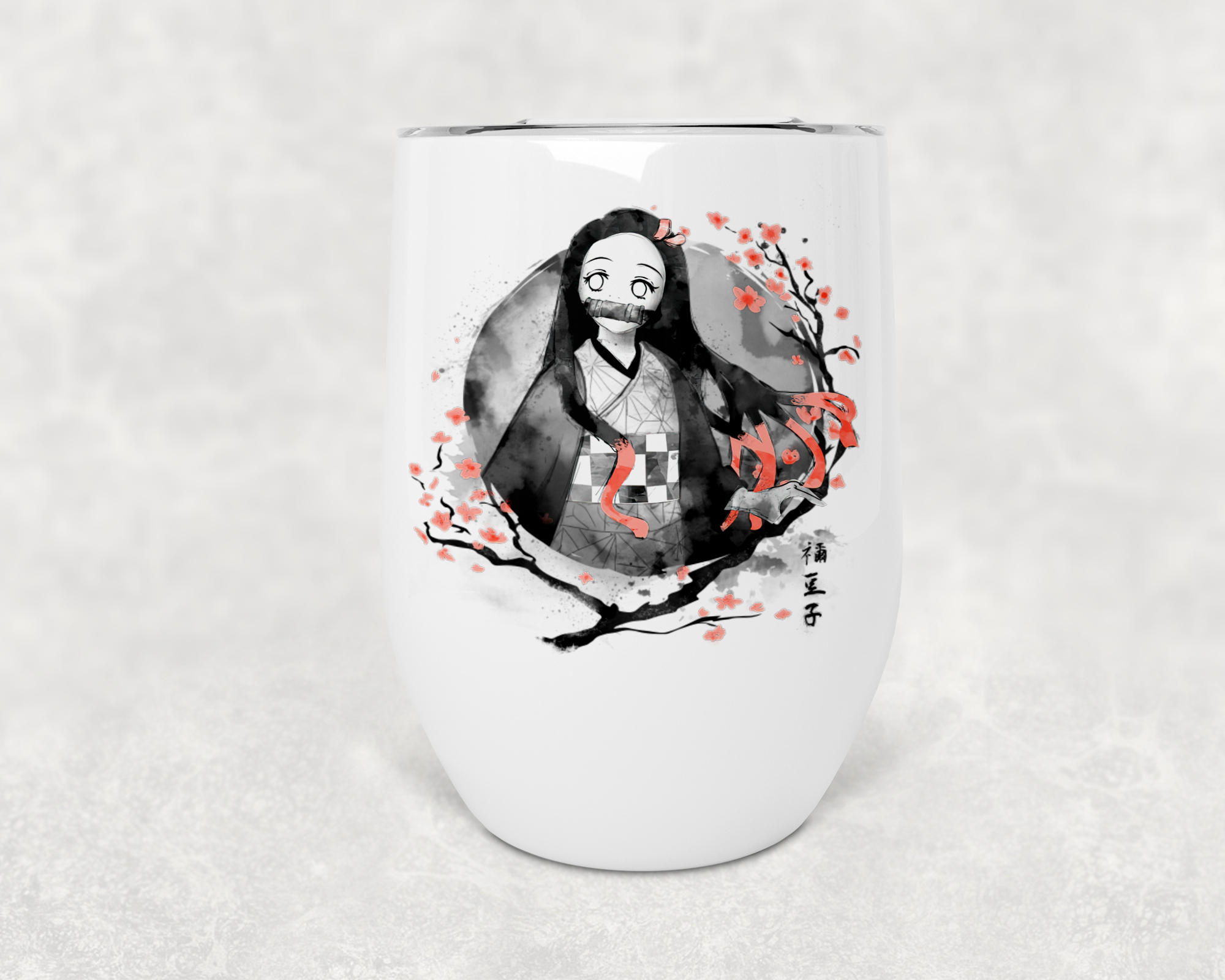 Demon Girl Wine Tumbler Mockup