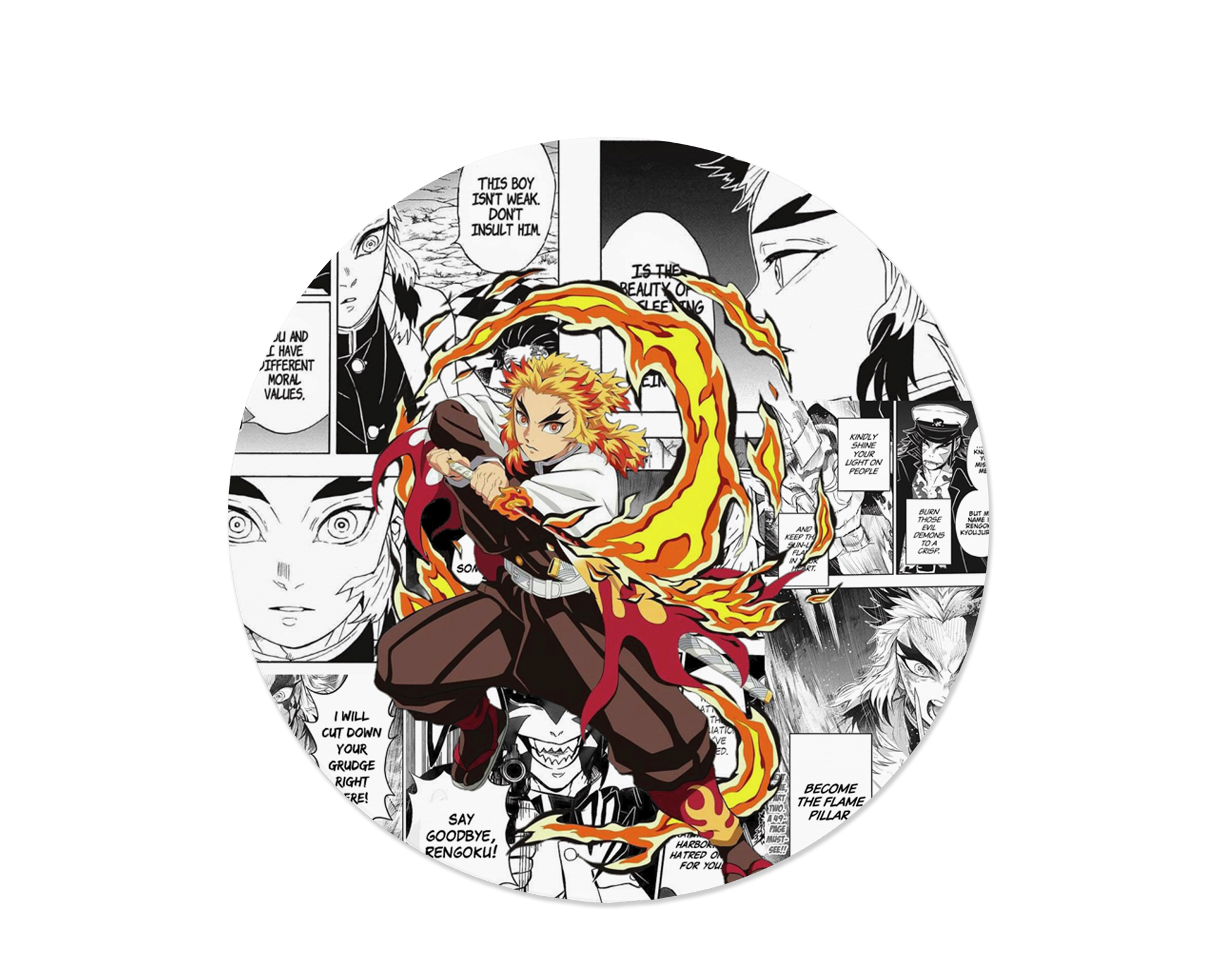 Fire Wielder Manga Mousepad Mockup