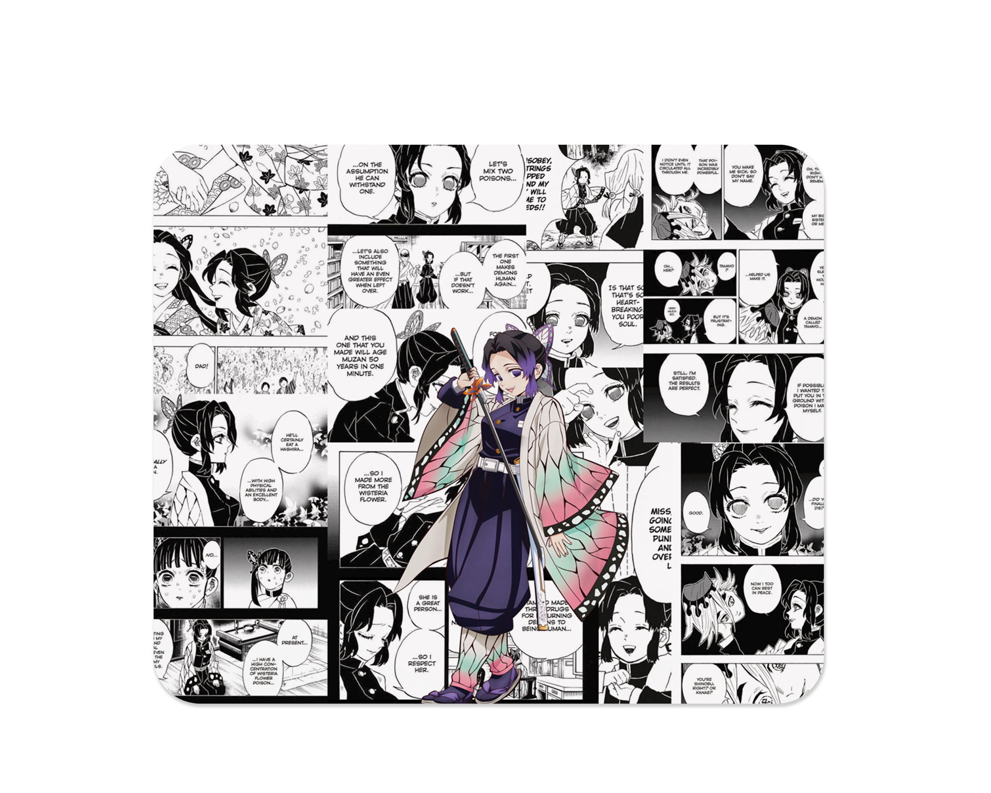 Butterfly Girl Manga Mousepad Mockup
