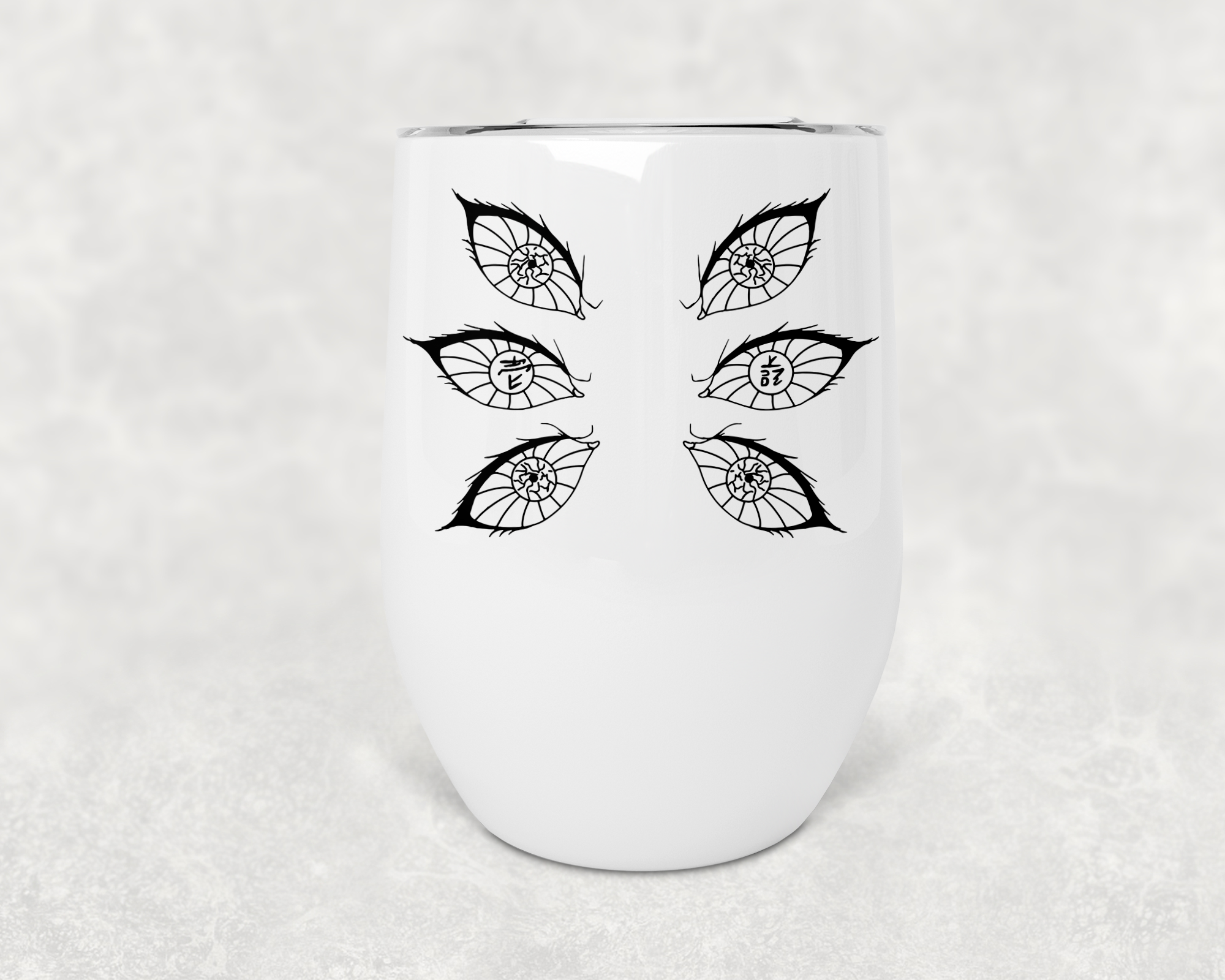 Spider Demon Eyes Wine Tumbler Mockup