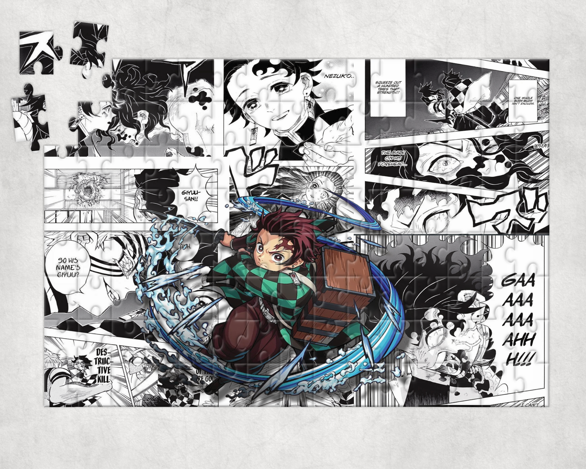 Slayer of Demons Manga Puzzle Mockup