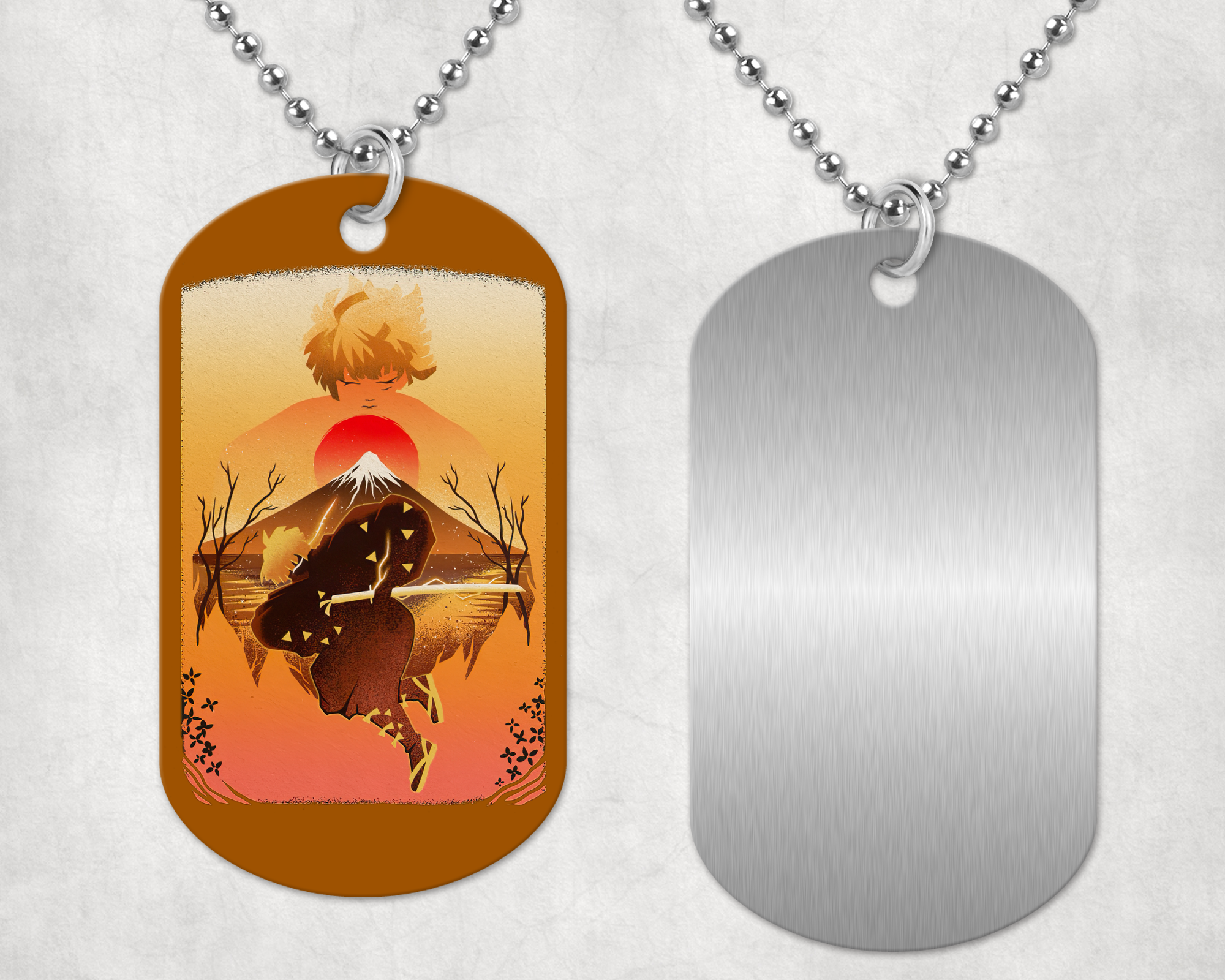 Thunder Wielder Watercolor Dog Tag Mockup