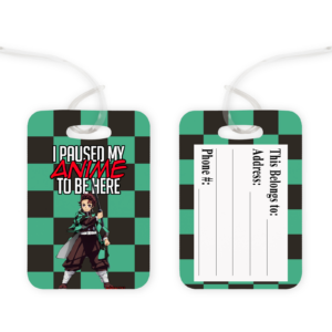 Left My Anime For This Bag Tag Mockup