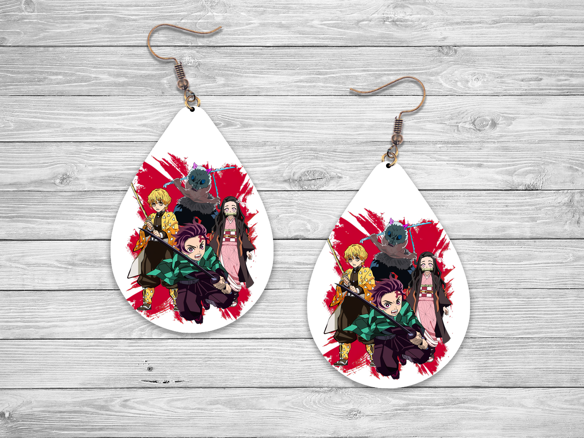 Team Teardrop Earrings Mockup