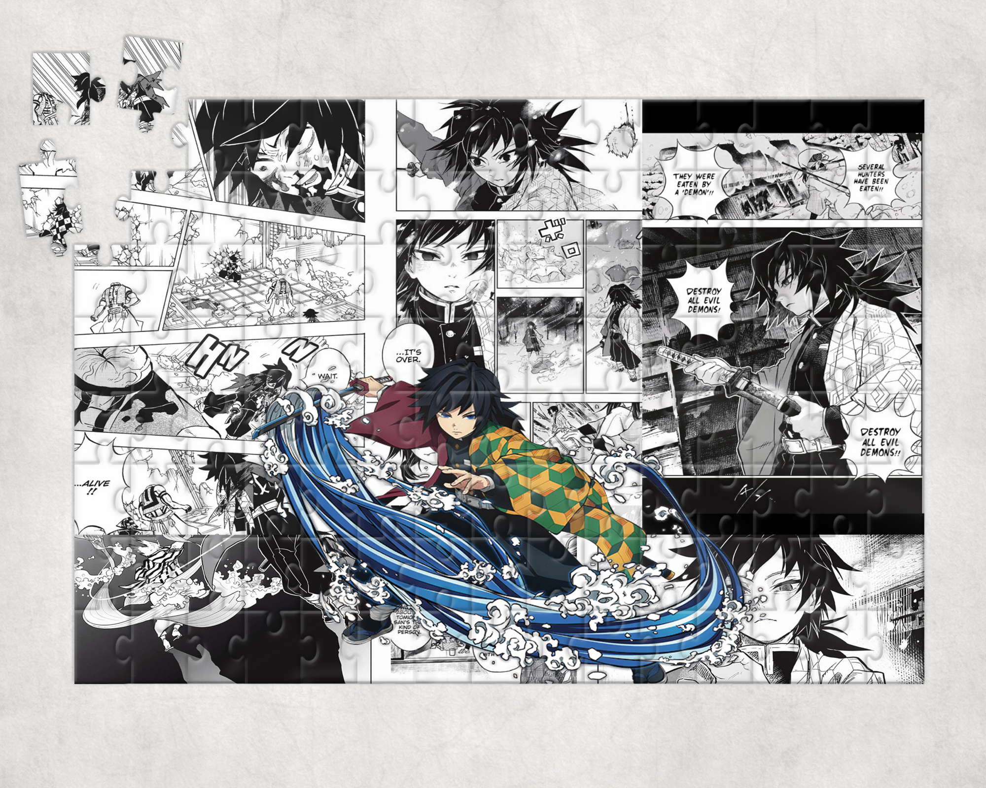 Water Wielder Manga Puzzle Mockup