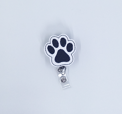 Paw Print Badge Reel
