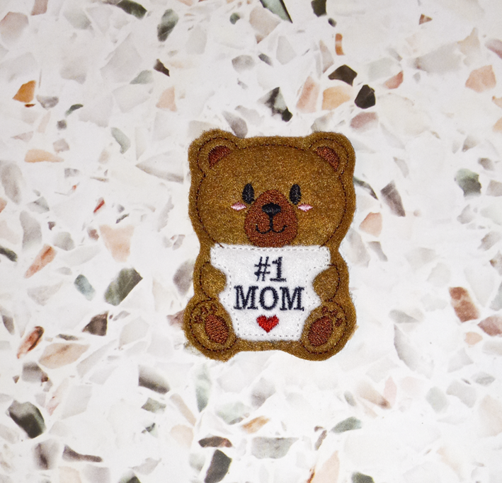 #1 Mom Bear Finger Puppets