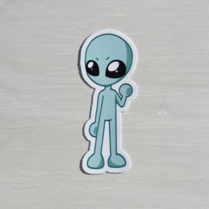 Distracted Alien Sticker