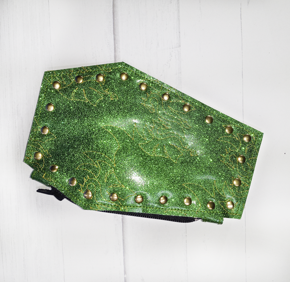 Dragon Stippled Rivet Coffin Wallet