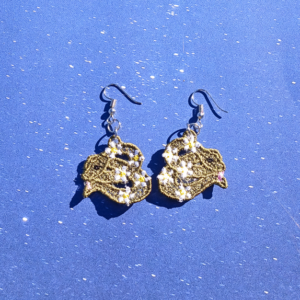 Floral Lace Snake Earrings