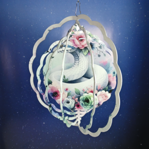 Floral Snake Wind Spinner