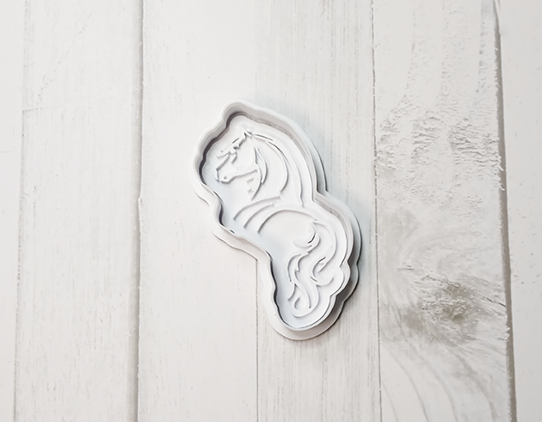 Horse Back Profile Cookie Cutter & Stamp