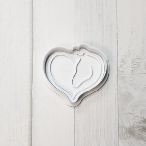 Horse Heart Cookie Cutter & Stamp