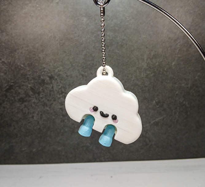 Kawaii Articulated Cloud Keychain