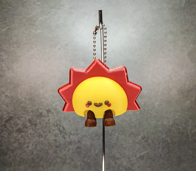 Kawaii Articulated Sun Keychain