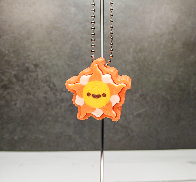 Kawaii Sun Clicker Keychain