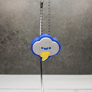 Kawaii Thunder Cloud Clicker Keychain