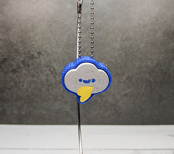 Kawaii Thunder Cloud Clicker Keychain