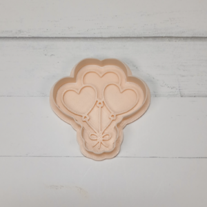 Heart Balloon Bouquet Cookie Cutter & Stamp