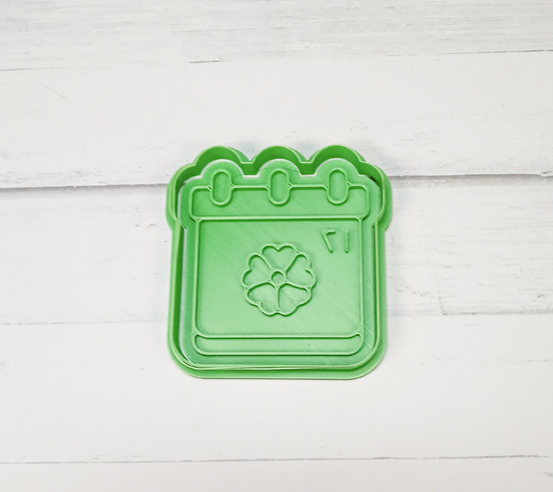 St. Patrick's Day Calender Cookie Cutter & Stamp