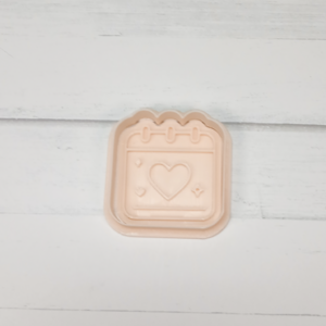 Valentine Calender Cookie Cutter & Stamp