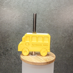 School Bus Straw Topper