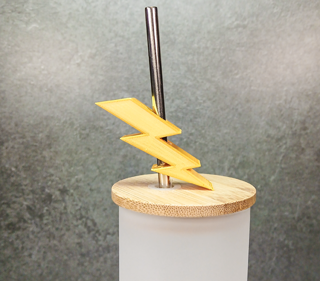 Lightning Bolt Straw Topper