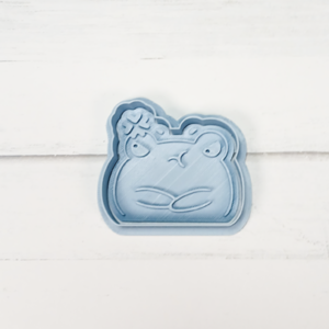 Kawaii Grumpy Frog Cookie Cutter & Stamp