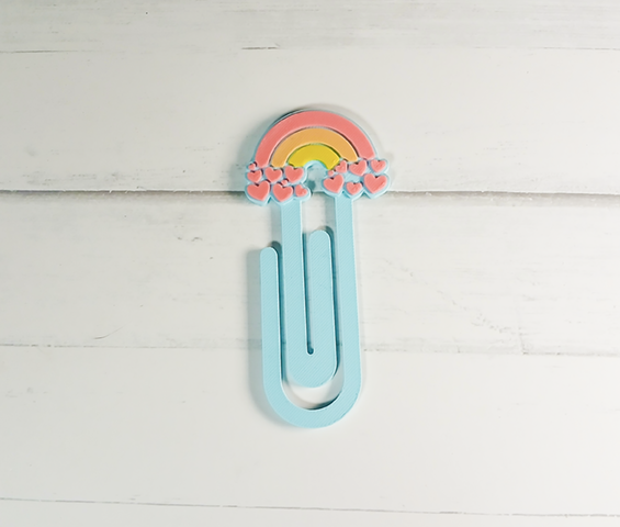 Love Rainbow Jumbo Paperclip Bookmark