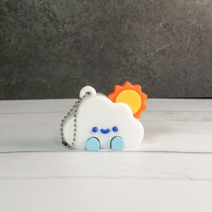 Kawaii Articulated Partially Cloudy Keychain