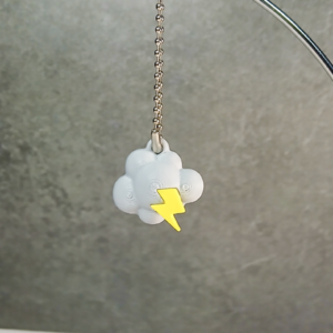 Thunder Cloud Weather Icon Keychain