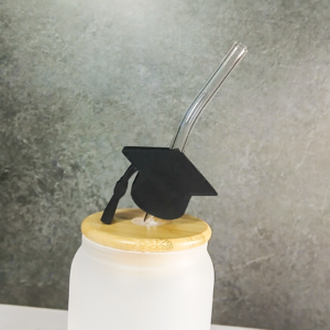 Graduation Cap Straw Topper