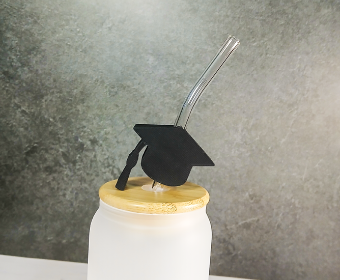 Graduation Cap Straw Topper