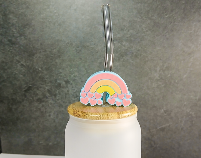 Love Rainbow Straw Topper