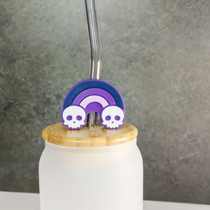 Grim Rainbow Straw Topper