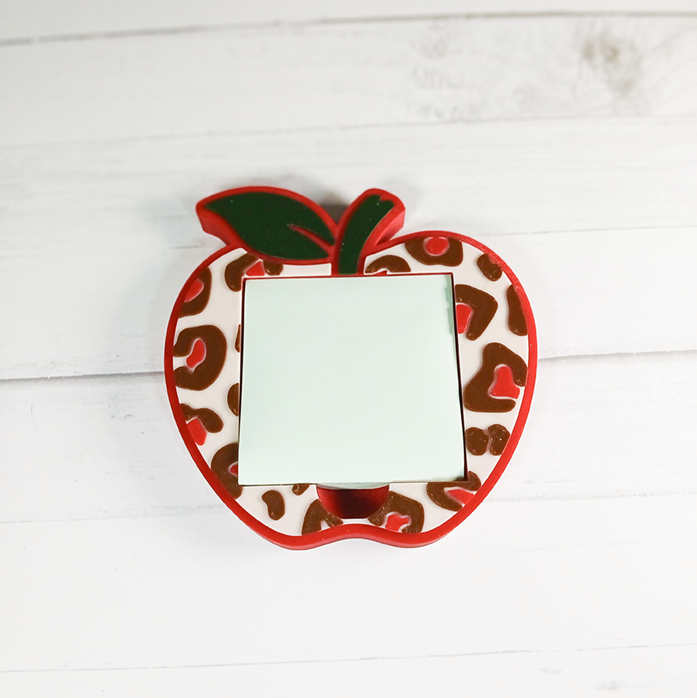 Animal Print Apple Sticky Note Holder