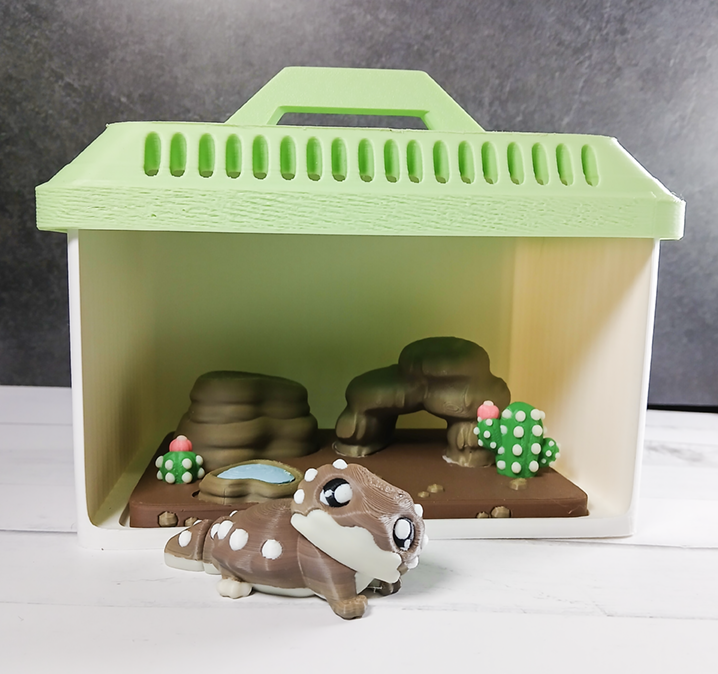 Cute Bearded Dragon & Carrier Playset