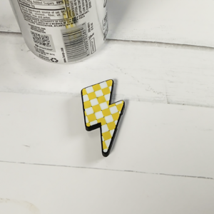 Checkered Lightning Bolt Pop Can Opener