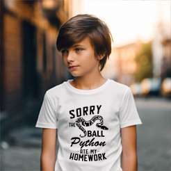 Sorry The Ball Python Ate My Homework Shirt Mockup